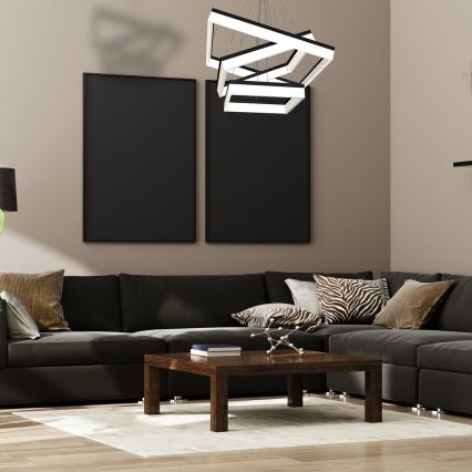 LED Luster na sajli NERO 3xLED/140W/230V