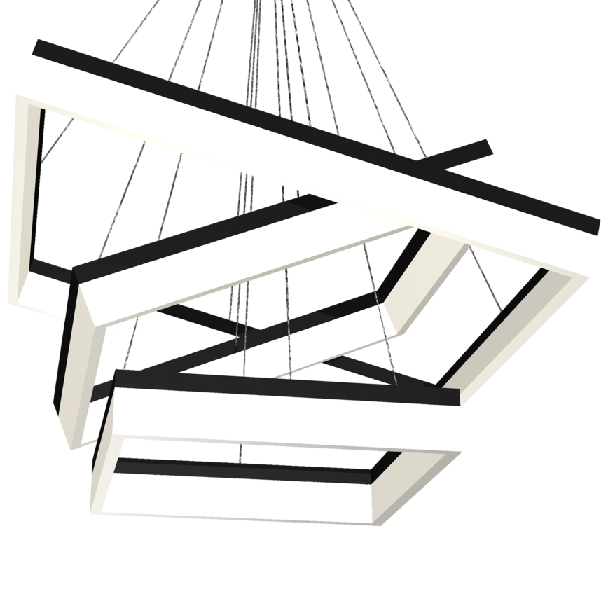 LED Luster na sajli NERO 3xLED/140W/230V