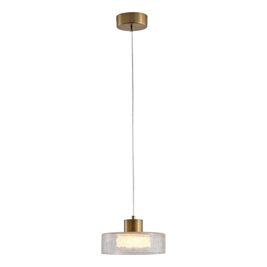 LED luster na sajli NIMBUS LED/8W/230V 3000K zlatna/prozirna pr. 20 cm
