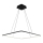 LED luster na sajli NIX LED/25W/230V crno