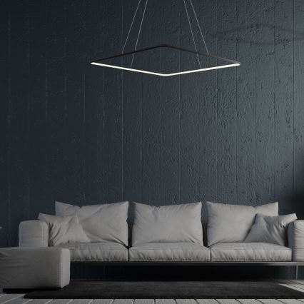 LED luster na sajli NIX LED/25W/230V crno