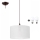 LED luster na sajli NOEL 1xE27/60W/230V bela