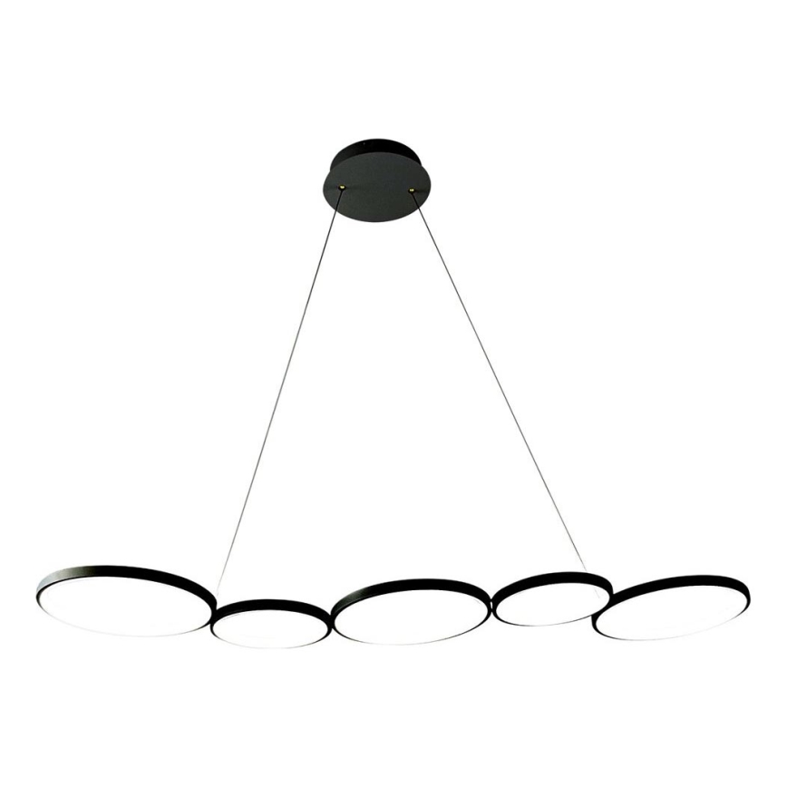 LED luster na sajli OLYMPIA 5xLED/10W/230V crno