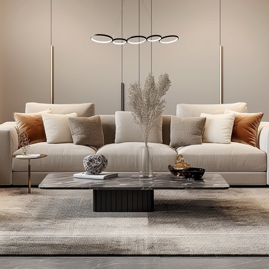 LED luster na sajli OLYMPIA 5xLED/10W/230V crno
