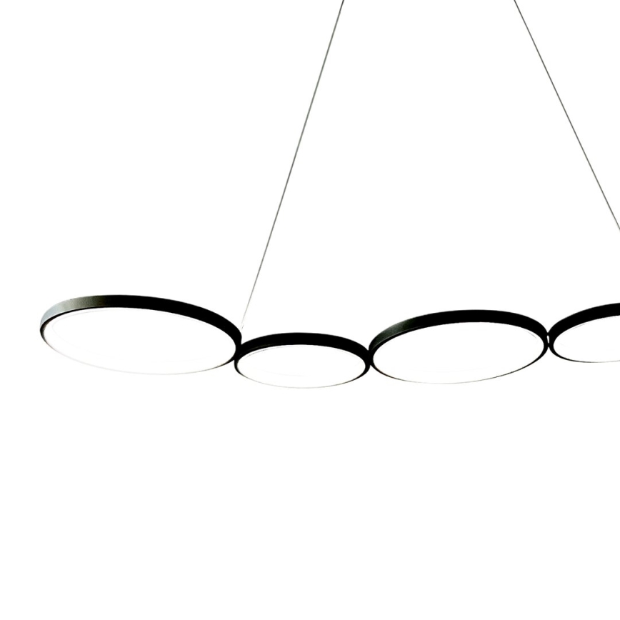 LED luster na sajli OLYMPIA 5xLED/10W/230V crno