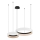 LED luster na sajli ORBITA LED/72W/230V bela/crno
