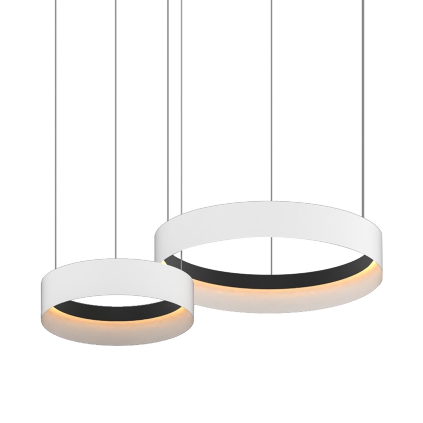 LED luster na sajli ORBITA LED/72W/230V bela/crno