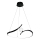 LED luster na sajli PERLA LED/34W/230V crno