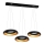LED luster na sajli RONDO 3xLED/12W/230V crno