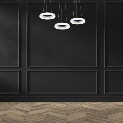LED luster na sajli RONDO 3xLED/12W/230V
