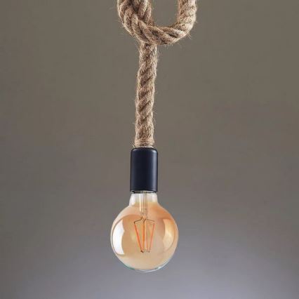 LED luster na sajli ROPE 1xE27/8W/230V