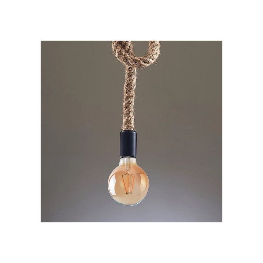 LED luster na sajli ROPE 1xE27/8W/230V
