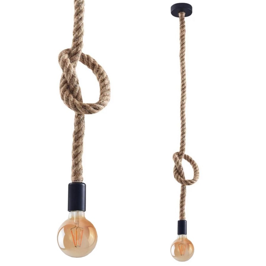 LED luster na sajli ROPE 1xE27/8W/230V