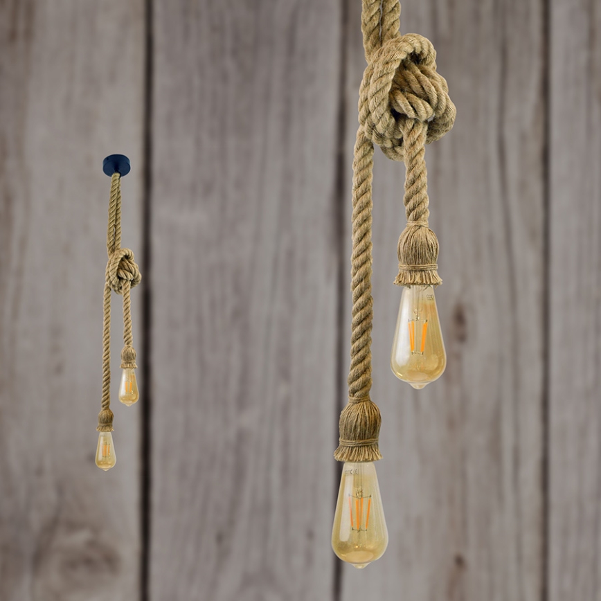 LED luster na sajli ROPE 2xE27/10W/230V