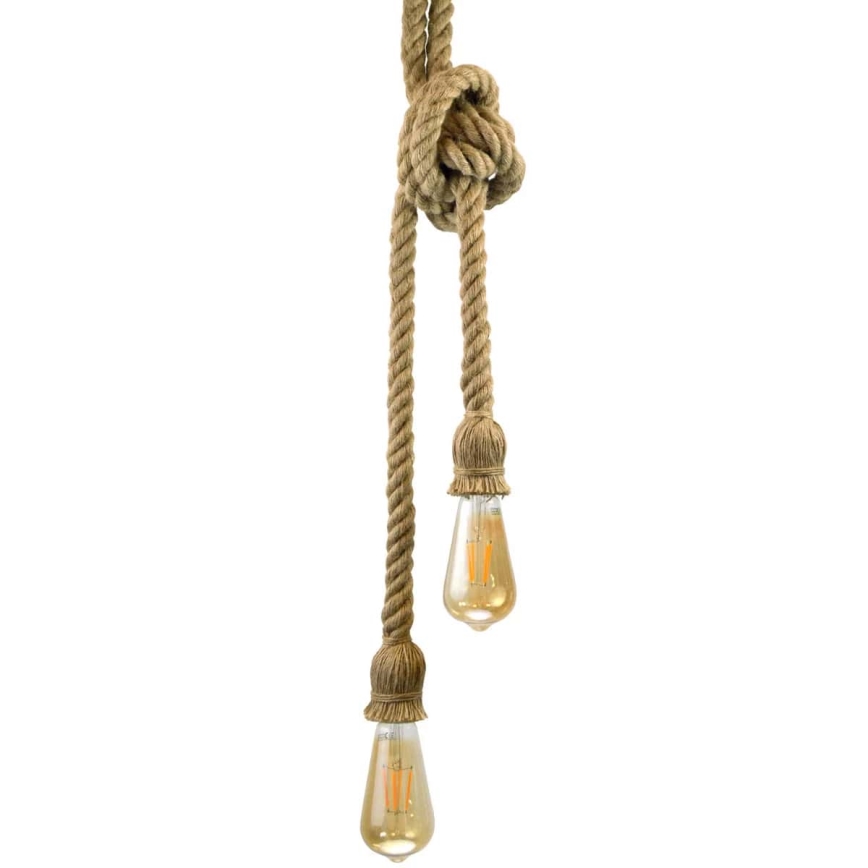 LED luster na sajli ROPE 2xE27/10W/230V