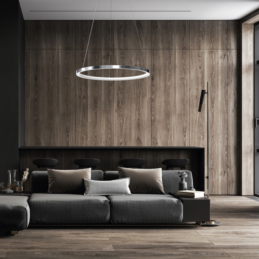LED luster na sajli ROTONDA LED/27W/230V sjajni krom