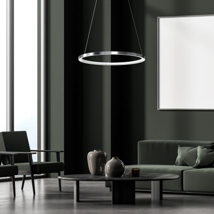 LED luster na sajli ROTONDA LED/27W/230V sjajni krom