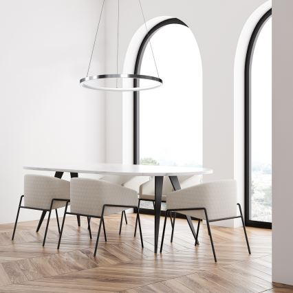 LED luster na sajli ROTONDA LED/27W/230V sjajni krom
