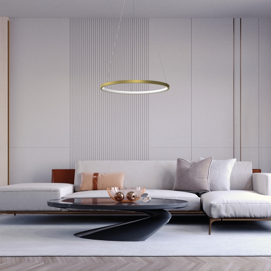 LED luster na sajli ROTONDA LED/27W/230V zlatna