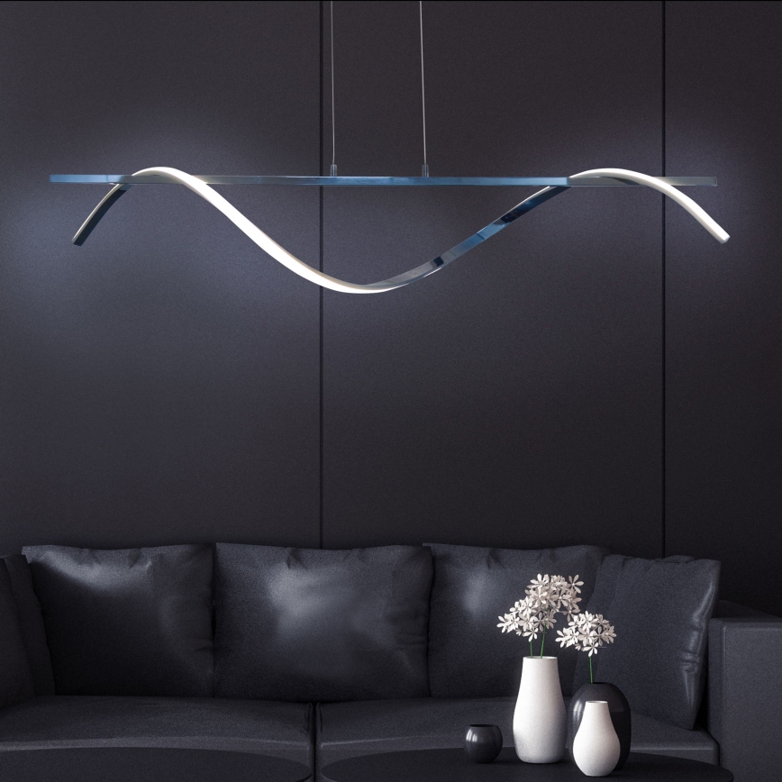 LED luster na sajli RUMBA LED/23W/230V 4000K sjajni krom