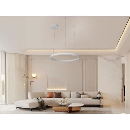 LED prigušiva luster na sajli LED/42W/230V 3000-6500K prečnik 60 cm + daljinski upravljač