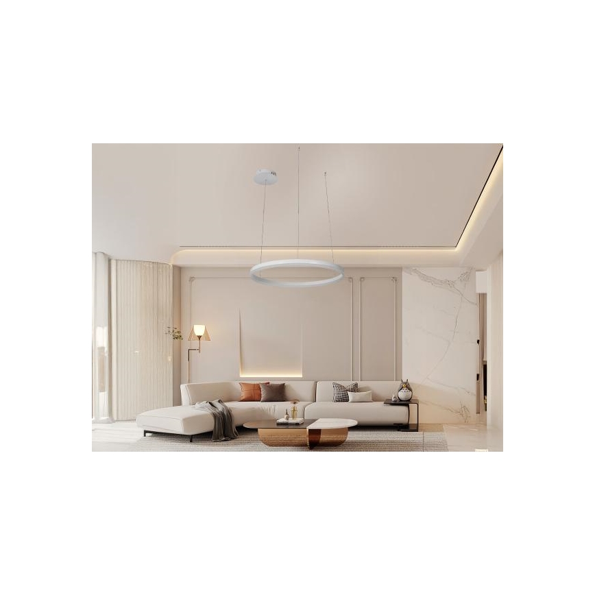 LED prigušiva luster na sajli LED/42W/230V 3000-6500K prečnik 60 cm + daljinski upravljač