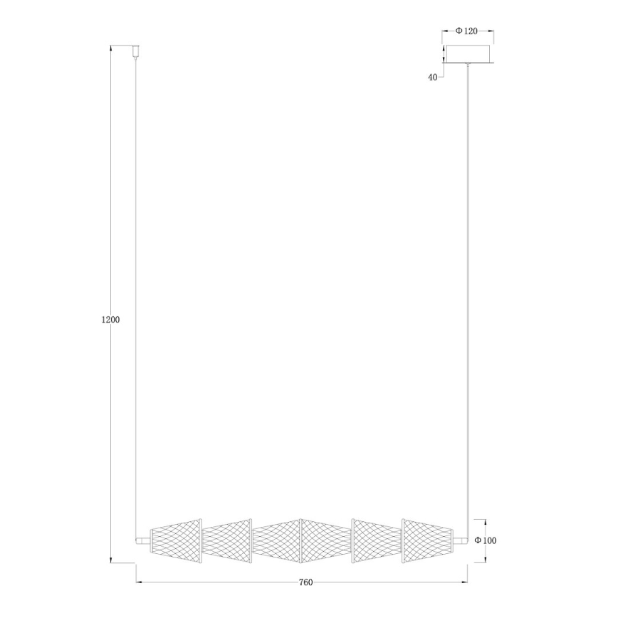 LED luster na sajli SANSA LED/11W/230V zlatna/prozirna