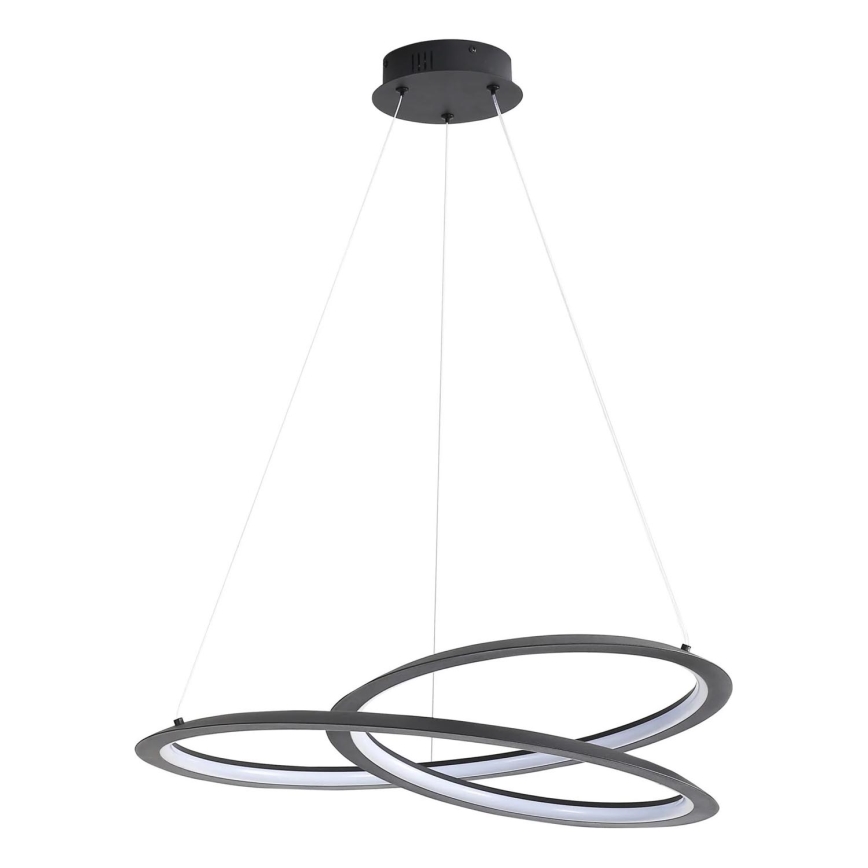 LED luster na sajli TANGO LED/44W/230V 4000K pr. 60 cm crno