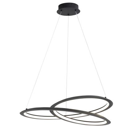 LED luster na sajli TANGO LED/44W/230V 4000K pr. 60 cm crno