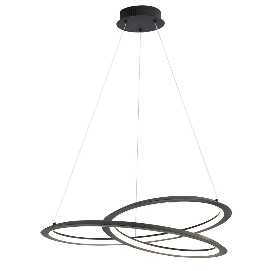 LED luster na sajli TANGO LED/44W/230V 4000K pr. 60 cm crno