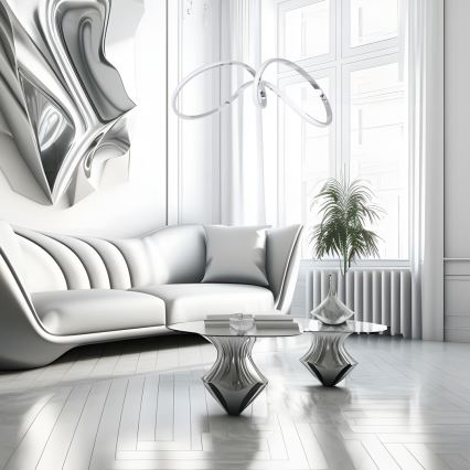 LED luster na sajli TESORO LED/48W/230V sjajni krom