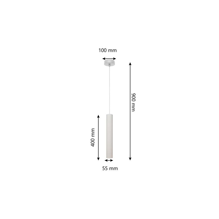 LED luster na sajli TUBA 1xGU10/4,8W/230V bela