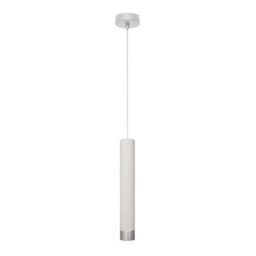 LED luster na sajli TUBA 1xGU10/4,8W/230V bela/mat krom