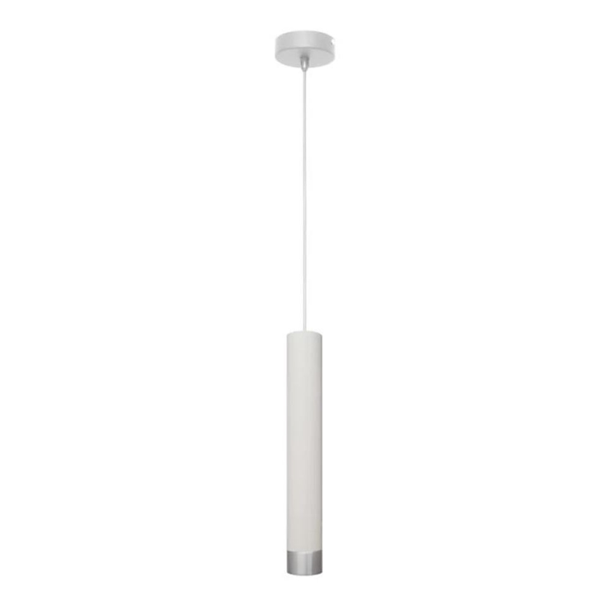 LED luster na sajli TUBA 1xGU10/4,8W/230V bela/mat krom