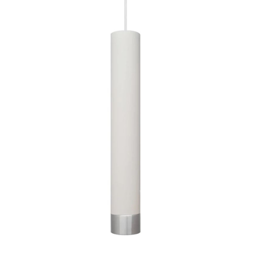 LED luster na sajli TUBA 1xGU10/4,8W/230V bela/mat krom