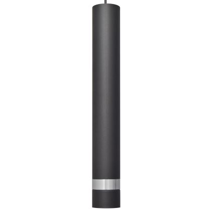 LED luster na sajli TUBA 1xGU10/4,8W/230V crno/sjajni krom