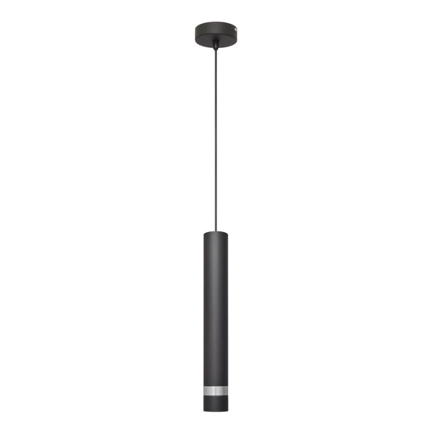 LED luster na sajli TUBA 1xGU10/4,8W/230V crno/sjajni krom