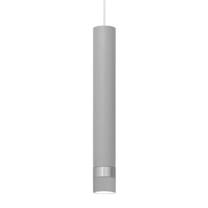 LED luster na sajli TUBA 1xGU10/4,8W/230V sivo/sjajni krom