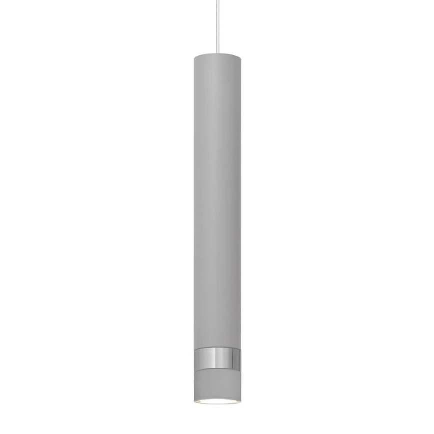 LED luster na sajli TUBA 1xGU10/4,8W/230V sivo/sjajni krom