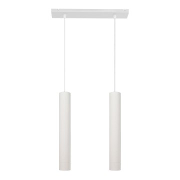 LED luster na sajli TUBA 2xGU10/4,8W/230V bela