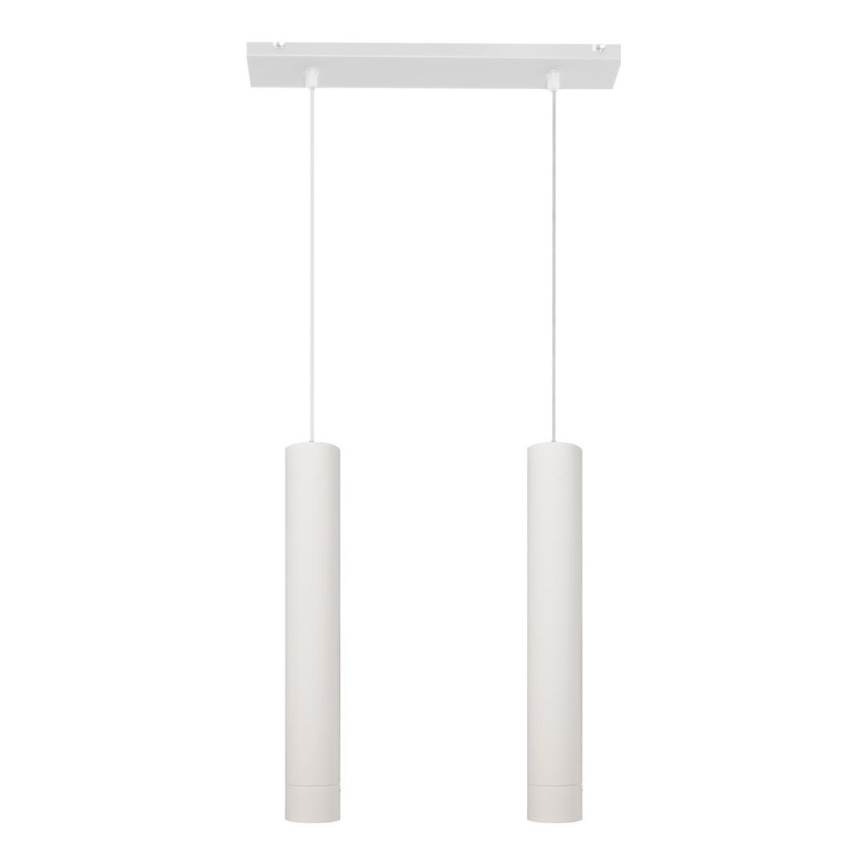 LED luster na sajli TUBA 2xGU10/4,8W/230V bela
