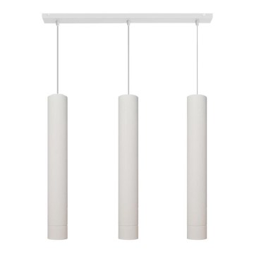 LED luster na sajli TUBA 3xGU10/4,8W/230V bela
