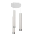LED luster na sajli TUBA 3xGU10/4,8W/230V bela/mat krom