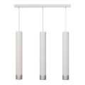 LED luster na sajli TUBA 3xGU10/4,8W/230V bela/sjajni hrom