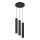 LED luster na sajli TUBA 3xGU10/4,8W/230V crno