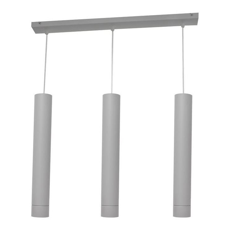 LED luster na sajli TUBA 3xGU10/4,8W/230V sivo