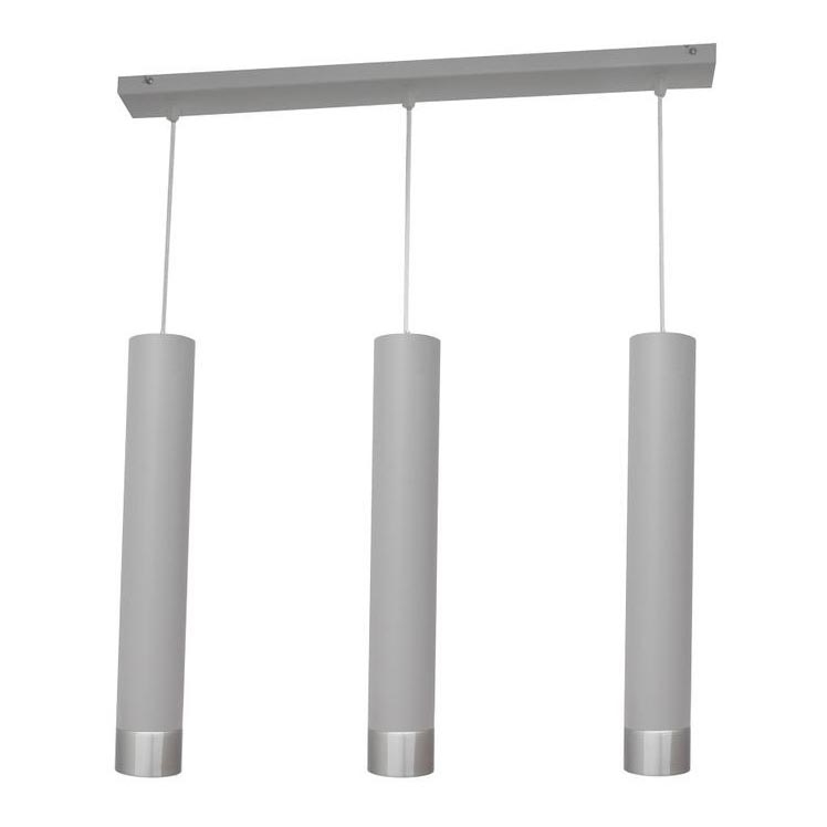 LED luster na sajli TUBA 3xGU10/4,8W/230V sivo/mat krom