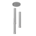 LED luster na sajli TUBA 3xGU10/4,8W/230V sivo/mat krom