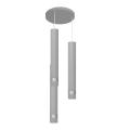 LED luster na sajli TUBA 3xGU10/4,8W/230V sivo/mat krom