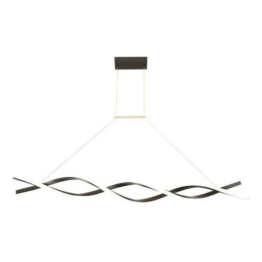 LED luster na sajli TWIST LED/37W/230V 4000K 120 cm crno